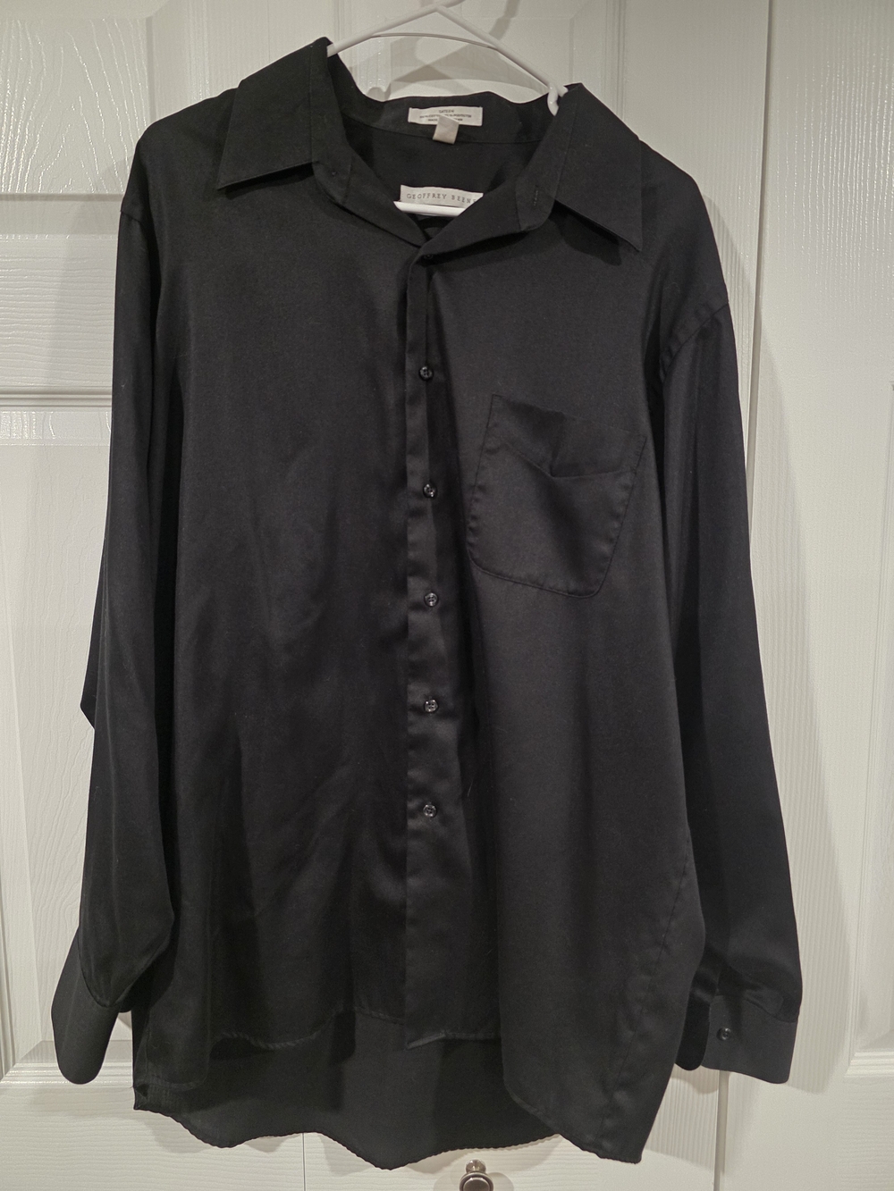 Geoffrey Beene Black Long-Sleeve Button-Down Shirt